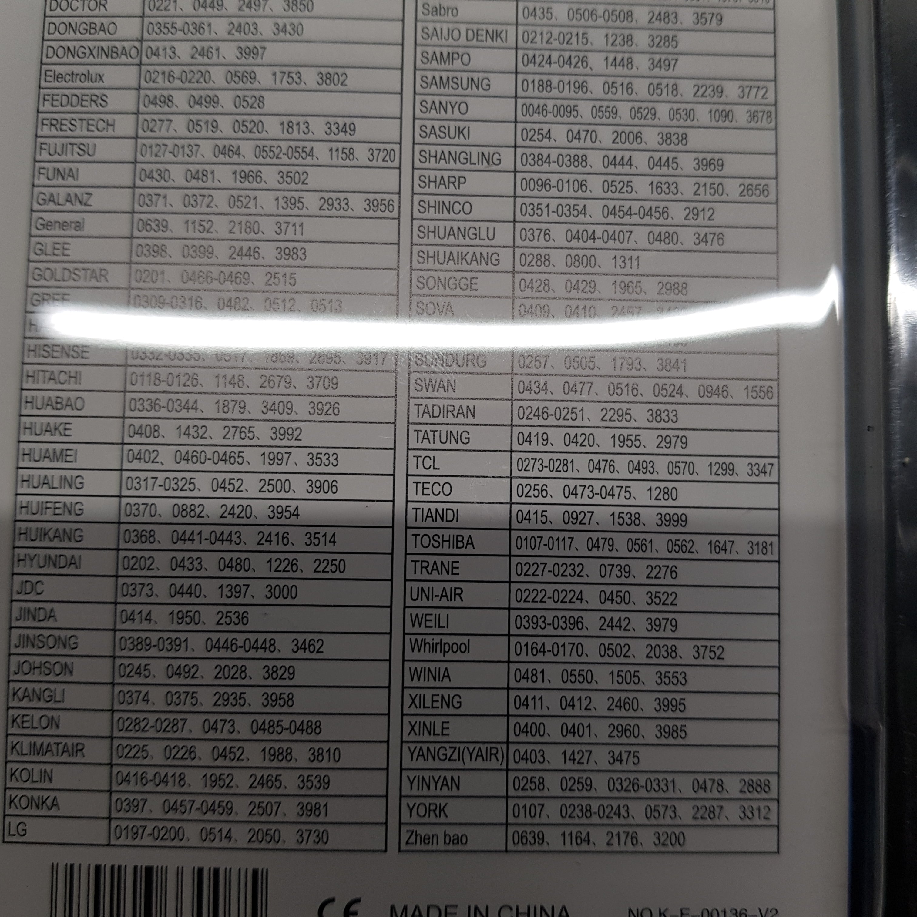 Telecomando per condizionatore a/c universale kt-e03 Skl SKL