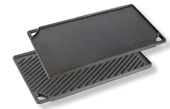 Plate - reversible grid 42.55 x 24.13 cm lodge & seasoned