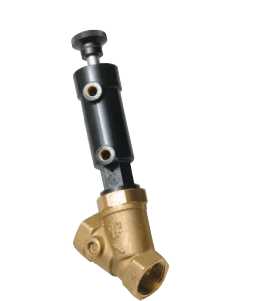 Valvola inclinata 45° “VILP” (N.C. ritorno a molla)1/2” Prima Prima